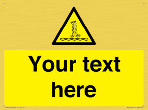 Custom warning artificial waterfall